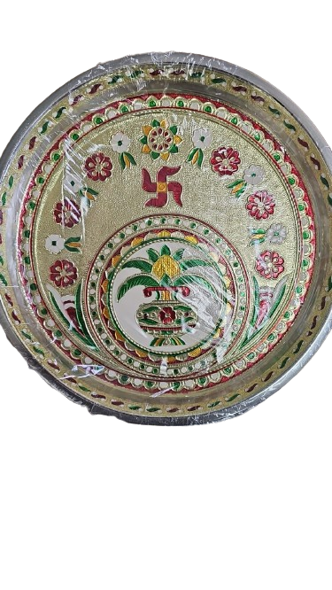 GOLD PUJA THALI 1 PC