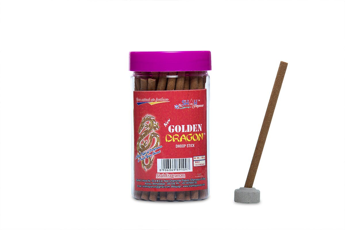 SHAH FRAGRANCES GOLDEN DRAGON DHOOP STICK 100G
