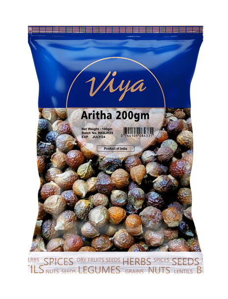 VIYA ARITHA WHOLE 200G (REETHA-SOAP NUT-SAPINDUS MUKARASSI