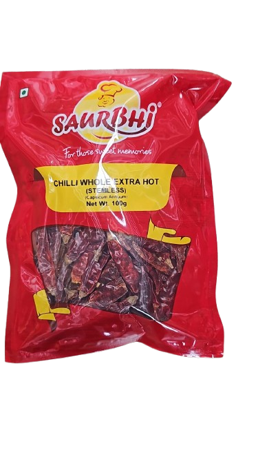 SAURBHI HOT CHILLI WHOLE STICKLESS 100