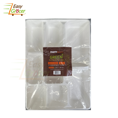 PARTY 8 COMPARTMENT PLATE 20PC
