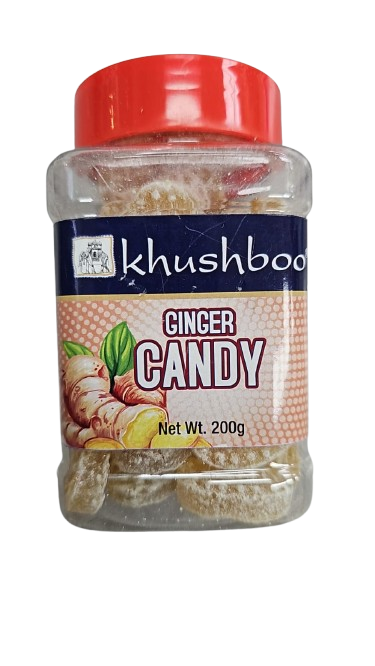 KHUSHBOO GINGER CANDY 200 GM JAR