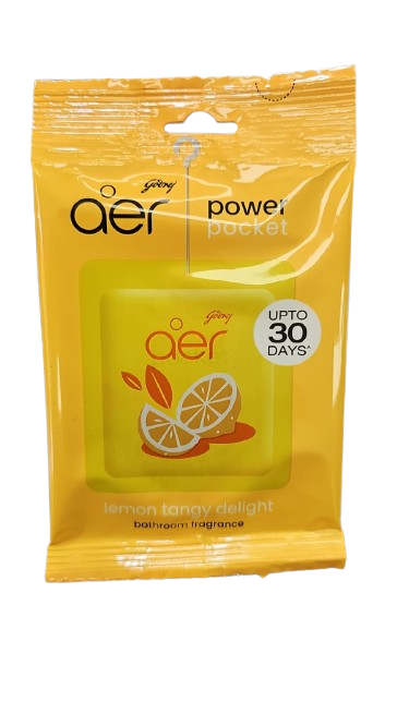 GODREJ AER POWER POCKET LEMON TANGY DELIGHT BATHROOM FRAGRANCE 10G