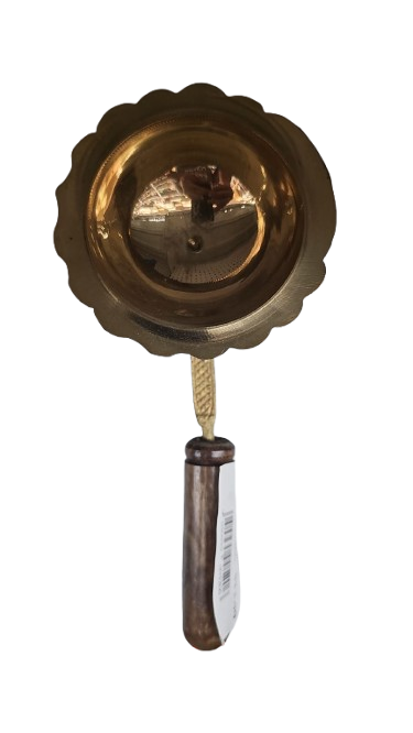 BRASS DHUPIA WOODEN HANDLE(1520)