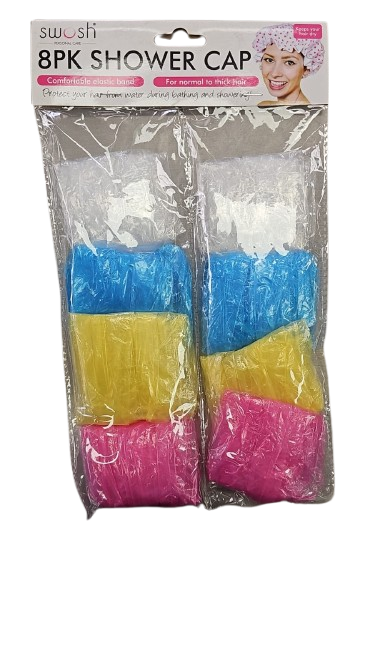 SWOSH SHOWER CAP 8PK
