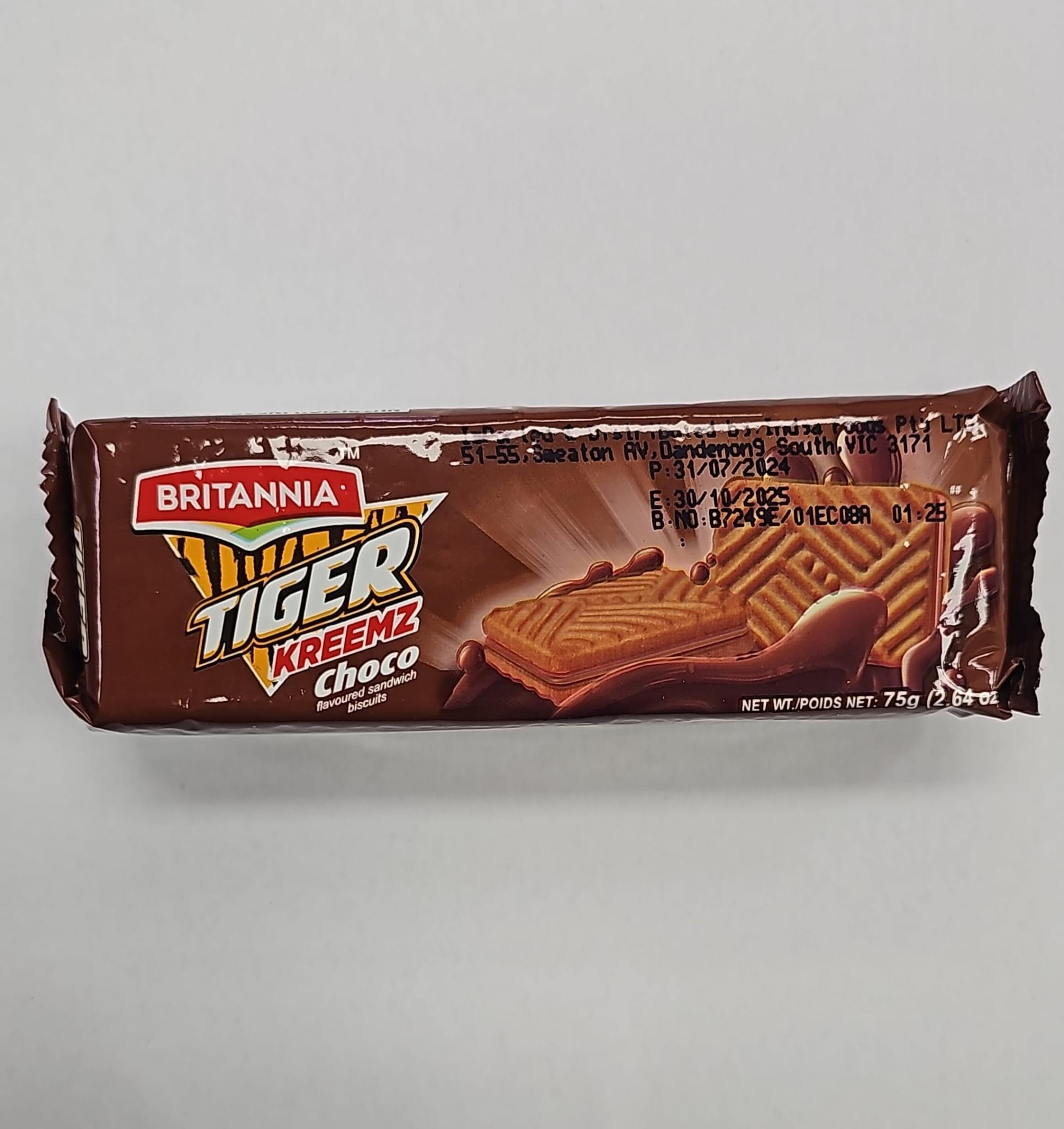 BRITANNIA TIGER KREEMZ CHOCO 75GM