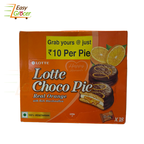 LOTTE CHOCO  PIE ORANGE 450G-18PK