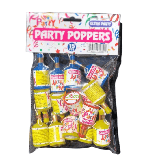 PARTY POPPERS 15 PC