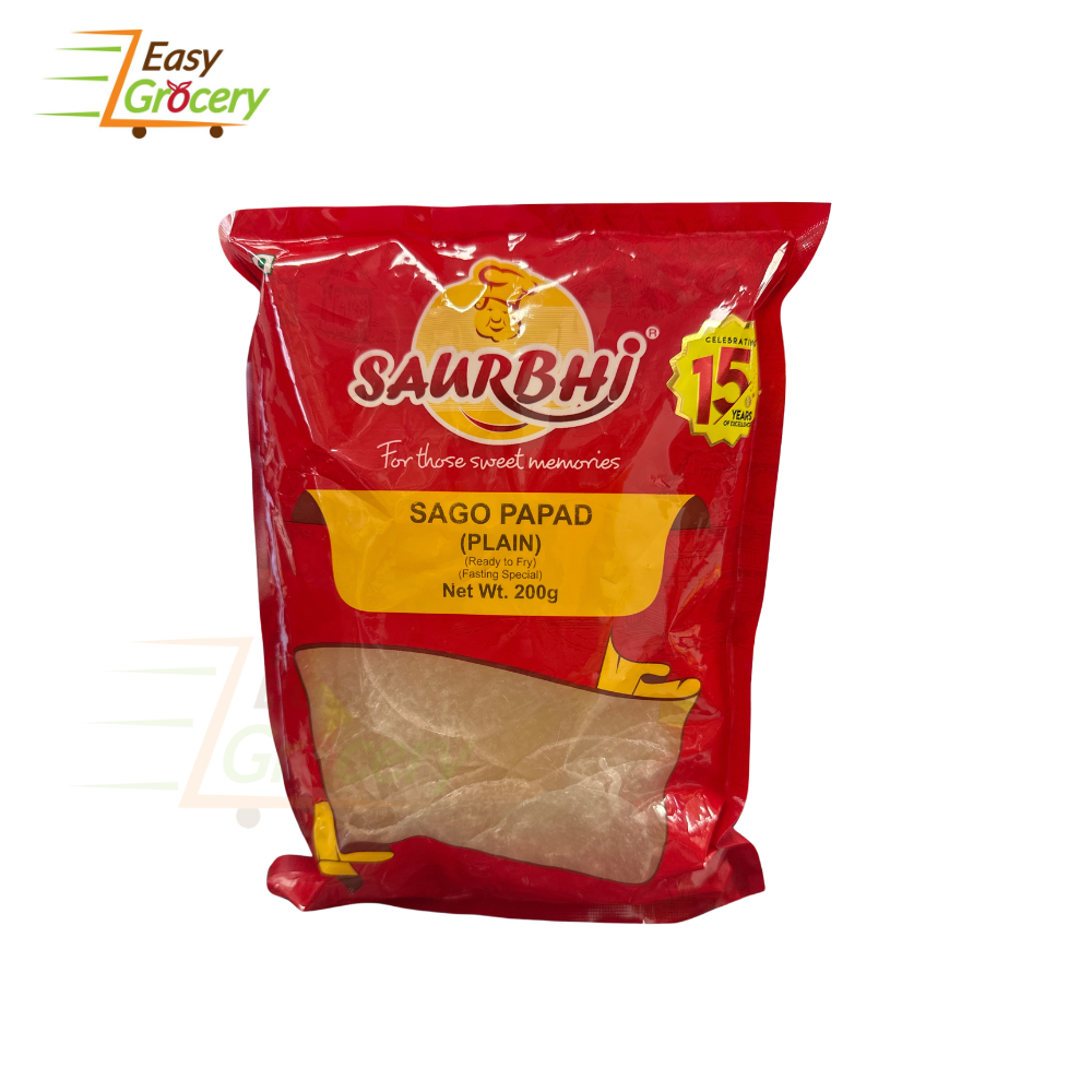 SAURBHI SAGO PAPAD PLAIN 200 G