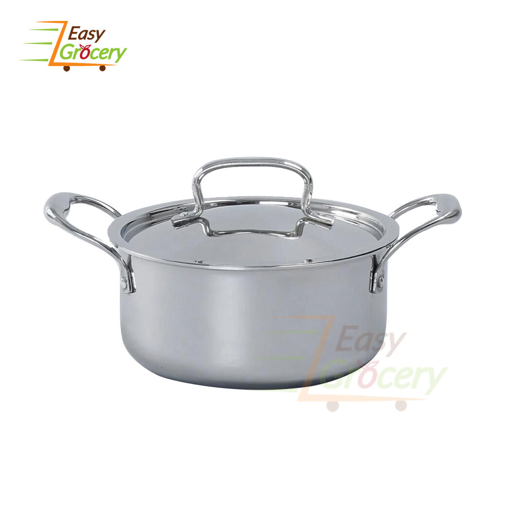 WONDERCHEF NIGELLA STAINLESS STEEL CASSROLE (TRIPLY) WITH LID 24CM 4.8L