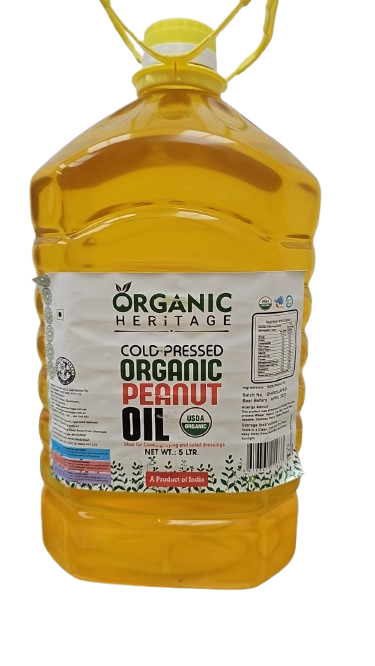 ORGANIC COLD PRESSED PEANUTS OIL 5 LT