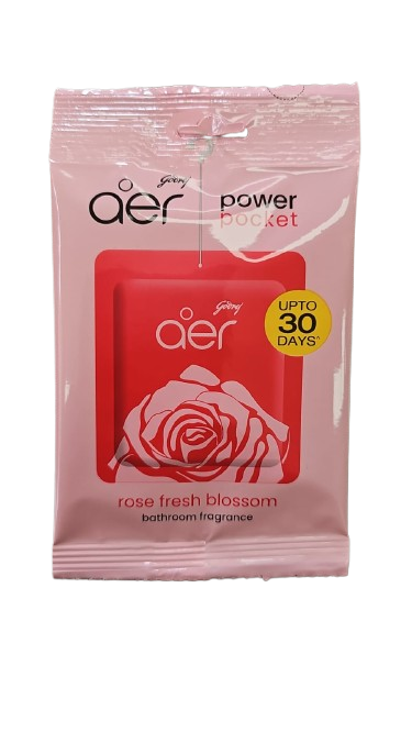 GODREJ AER POWER POCKET ROSE FRESH BLOSSOM BATHROOM FRAGRANCE 10G