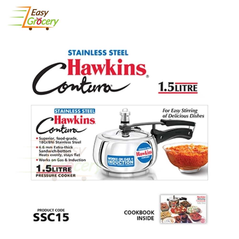 HAWKINS CONTURA  S S 1.5 LTR PRESSURE COOKER SSC15