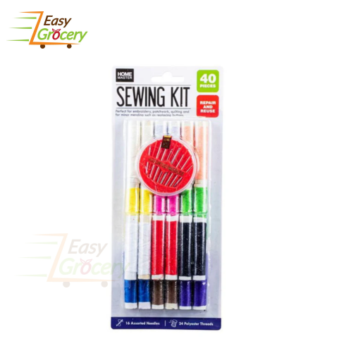 SEWING KIT 40PC(16 NEEDLES&24 THREADS)