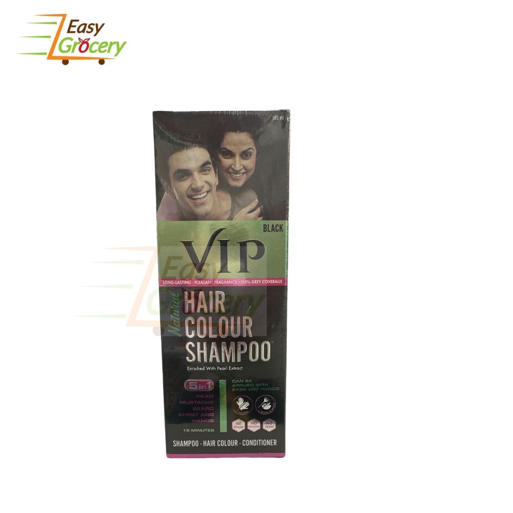 VIP HAIR COLOUR SHAMPOO BLACK 180ML