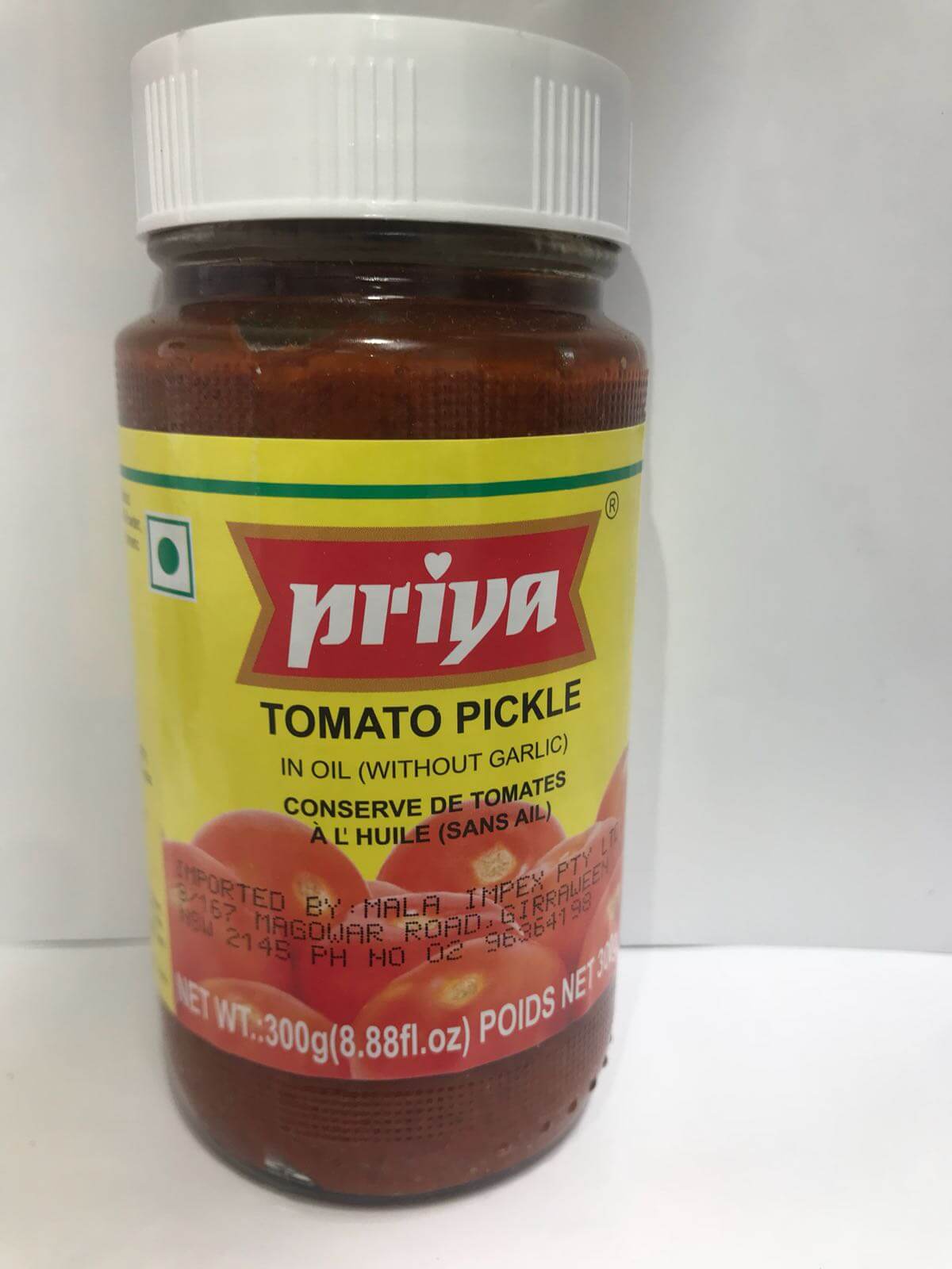 PRIYA TOMATO PICKLE WITH GARLIC 300 G