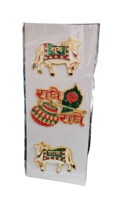 SUBH LABH RADHE RADHE STICKER 1PC