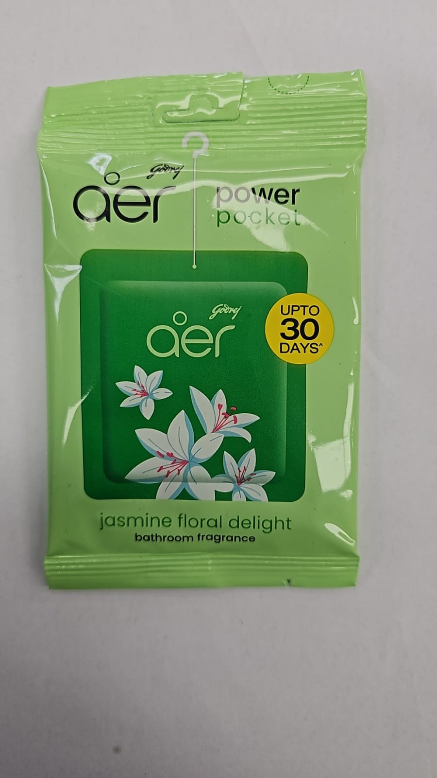 GODREJ AER POWER POCKET JASMINE FLORAL DELIGHT BATHROOM FRAGRANCE 10G