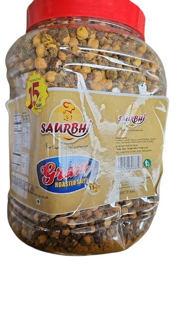 SAURBHI ROSTED GRAM SALT WITH SKIN 1.5 KG