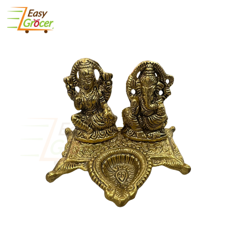 NITYA BRASS LAXMI GANESHA WITH DIYA 1PC