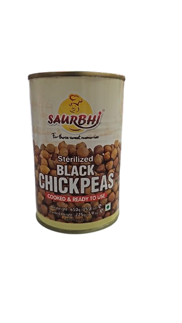 SAURBHI CAN KALA CHICKPEAS 450 G